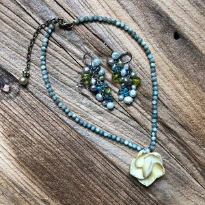 Anthropologie necklace/earring set